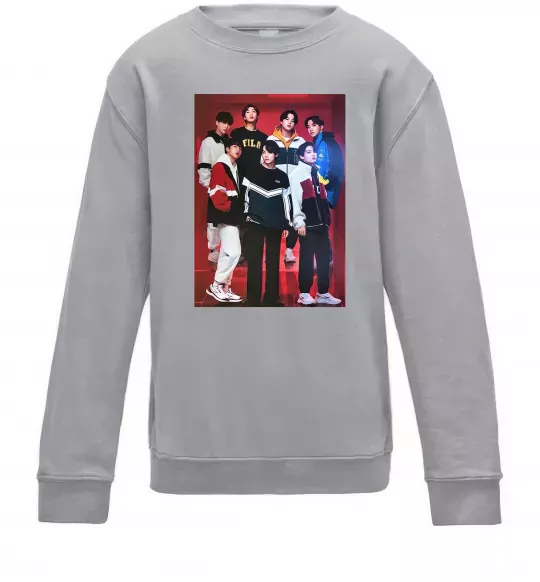 Дитячий світшот BTS for FILA Сірий меланж фото