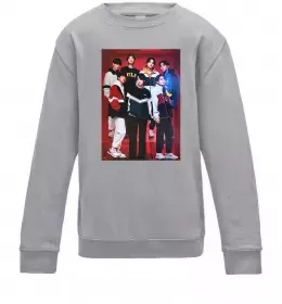 Дитячий світшот BTS for FILA Сірий меланж фото