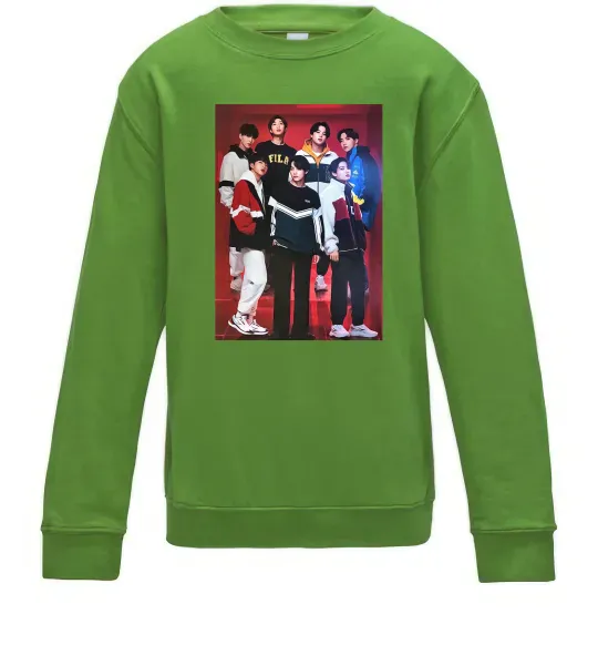 Дитячий світшот BTS for FILA Лаймовий фото