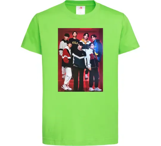 Детская футболка BTS for FILA Лаймовый фото