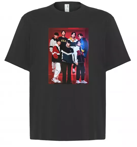 Футболка Оверсайз BTS for FILA Черный фото