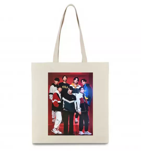 Еко-сумка BTS for FILA Бежевий фото