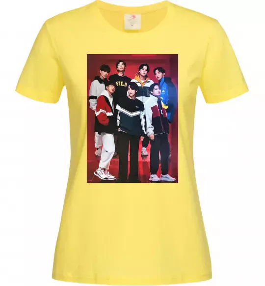 Женская футболка BTS for FILA Лимонный фото