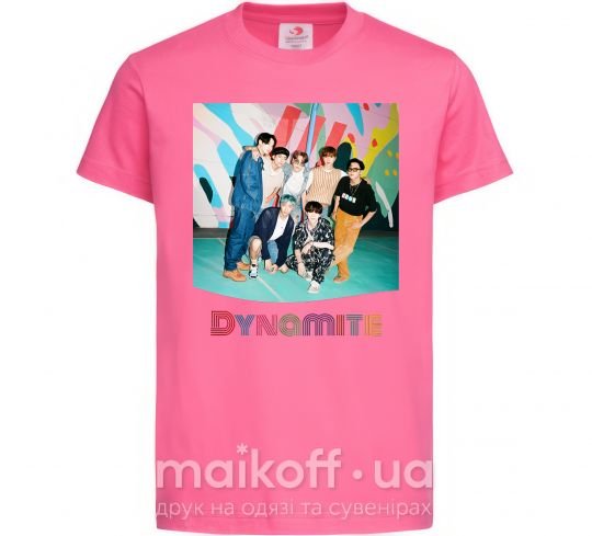 Дитяча футболка Dynamite k pop Яскраво-рожевий фото