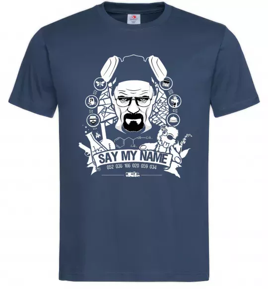Мужская футболка Say my name Темно-синий фото