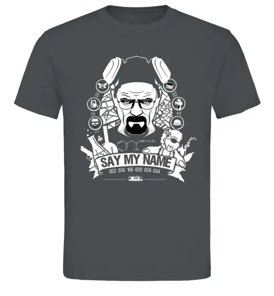 Мужская футболка Say my name Графит фото