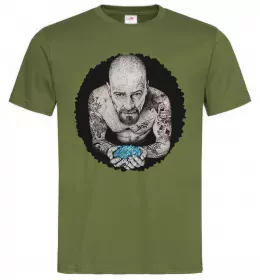 Мужская футболка Heisenberg with blue Оливковый фото