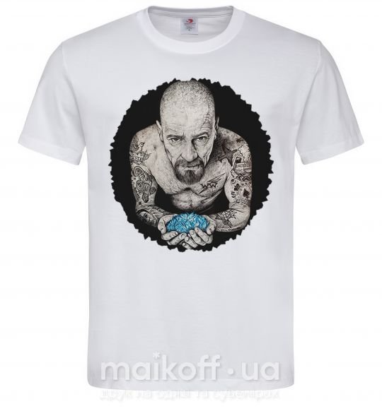 Мужская футболка Heisenberg with blue Белый фото