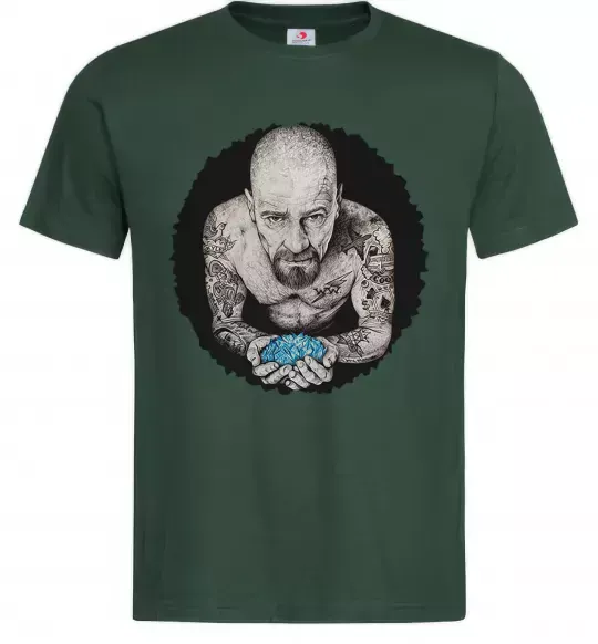 Чоловіча футболка Heisenberg with blue Темно-зелений фото