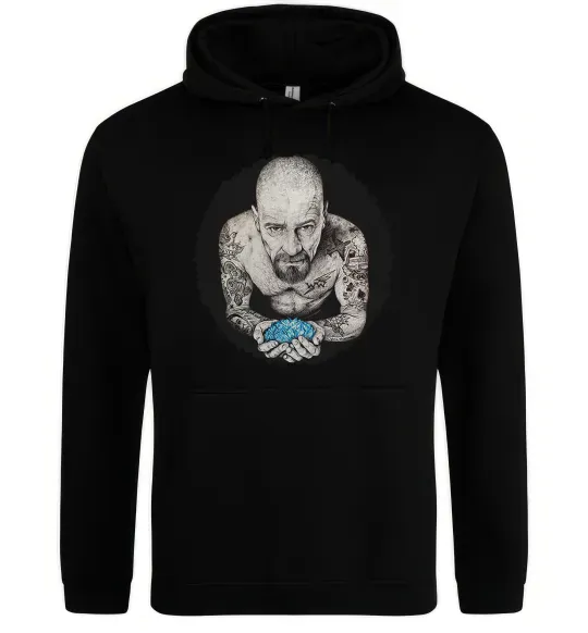 Чоловіча толстовка (худі) Heisenberg with blue Чорний фото