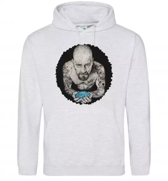 Жіноча толстовка (худі) Heisenberg with blue Сірий меланж фото