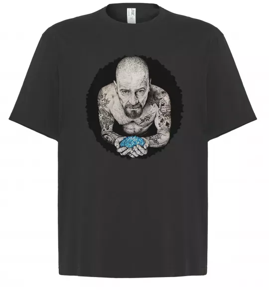 Футболка Оверсайз Heisenberg with blue Черный фото