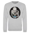 Свитшот Heisenberg with blue Серый меланж фото