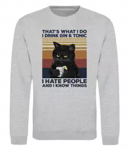 Світшот О винцо Сірий меланж фото