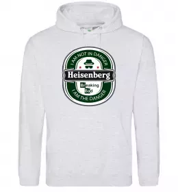 Женская толстовка (худи) I am not in danger I am danger Серый меланж фото