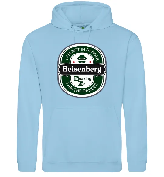 Женская толстовка (худи) I am not in danger I am danger Голубой фото