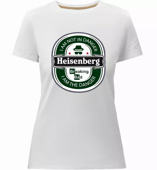 Жіноча преміум футболка I am not in danger I am danger Білий фото