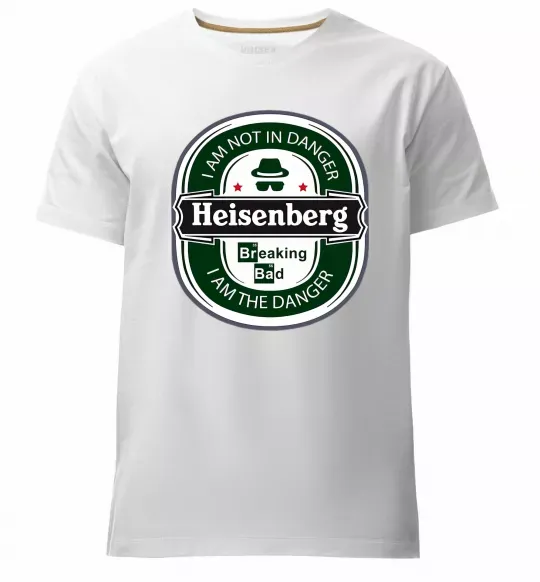 Чоловіча преміум футболка I am not in danger I am danger Білий фото