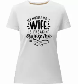 Женская премиум футболка Так виглядає найкраща у світі дружина Белый фото