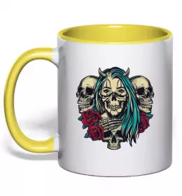 Чашка з кольоровою ручкою