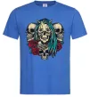 Чоловіча футболка Girl and skulls Яскраво-синій фото