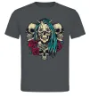 Чоловіча футболка Girl and skulls Графіт фото