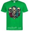 Чоловіча футболка Girl and skulls Зелений фото