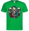 Чоловіча футболка Girl and skulls Зелений фото