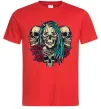 Чоловіча футболка Girl and skulls Червоний фото