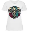 Жіноча футболка Girl and skulls Білий Жіноча футболка Girl and skulls Білий фото