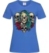 Жіноча футболка Girl and skulls Яскраво-синій Жіноча футболка Girl and skulls Яскраво-синій фото