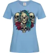 Жіноча футболка Girl and skulls Блакитний Жіноча футболка Girl and skulls Блакитний фото