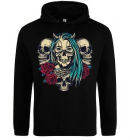 Мужская толстовка (худи) Girl and skulls