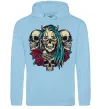 Чоловіча толстовка (худі) Girl and skulls Блакитний фото