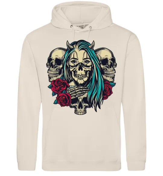 Жіноча толстовка (худі) Girl and skulls Таш фото