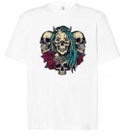 Футболка Оверсайз Girl and skulls