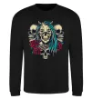 Світшот Girl and skulls Чорний фото