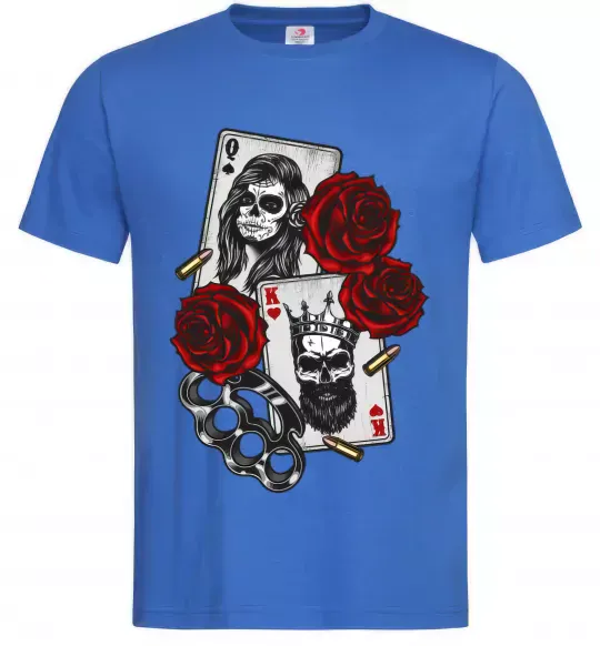 Чоловіча футболка Santa Muerte and skull Яскраво-синій фото