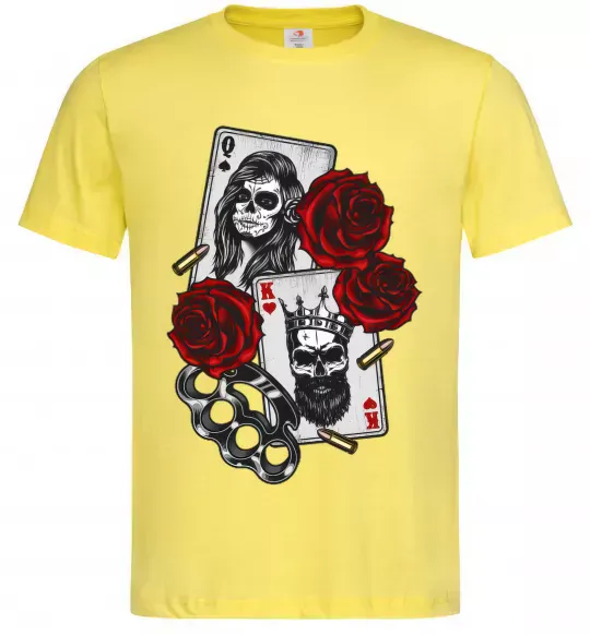Чоловіча футболка Santa Muerte and skull Лимонний фото