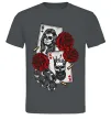 Чоловіча футболка Santa Muerte and skull Графіт фото