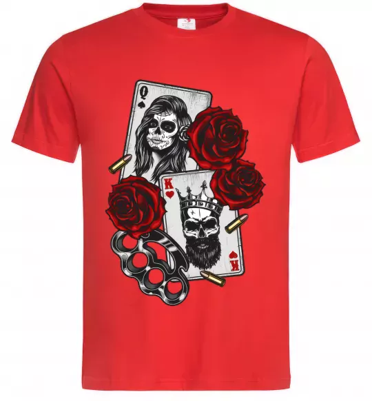Чоловіча футболка Santa Muerte and skull Червоний фото
