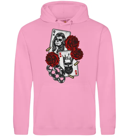 Жіноча толстовка (худі) Santa Muerte and skull Рожевий фото