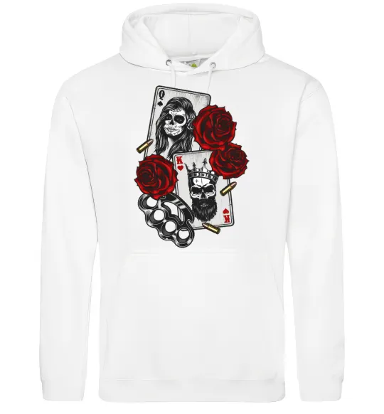 Жіноча толстовка (худі) Santa Muerte and skull Білий фото