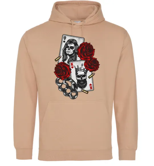 Жіноча толстовка (худі) Santa Muerte and skull Пісочний фото