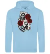 Жіноча толстовка (худі) Santa Muerte and skull Блакитний фото