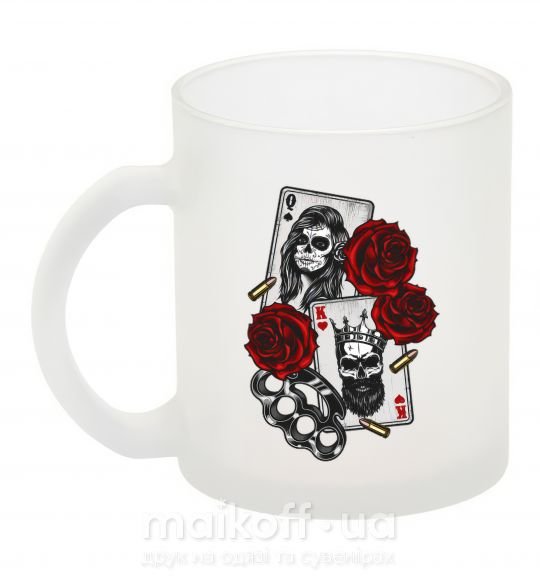 Чашка стеклянная Santa Muerte and skull Фроузен фото