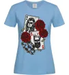 Женская футболка Santa Muerte and skull Голубой фото