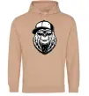 Мужская толстовка (худи) Bear in fullcap Песочный фото