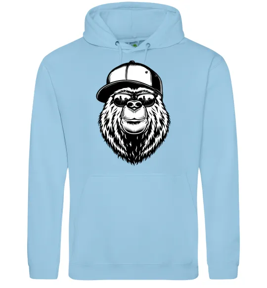 Жіноча толстовка (худі) Bear in fullcap Блакитний фото