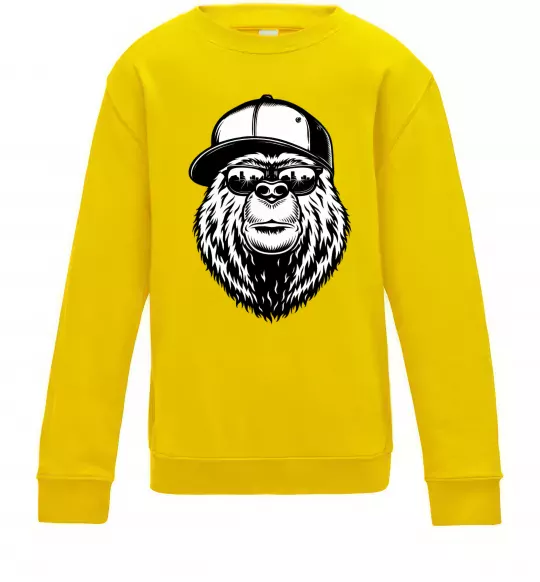 Детский Свитшот Bear in fullcap Солнечно желтый фото